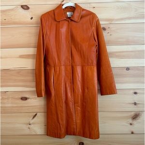 Vintage Moda International Leather Trench Coat